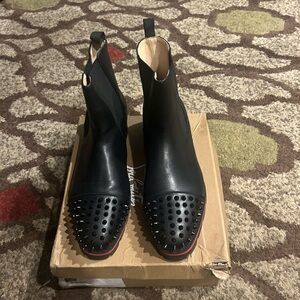 Christian Louboutin Black Studded Boots
